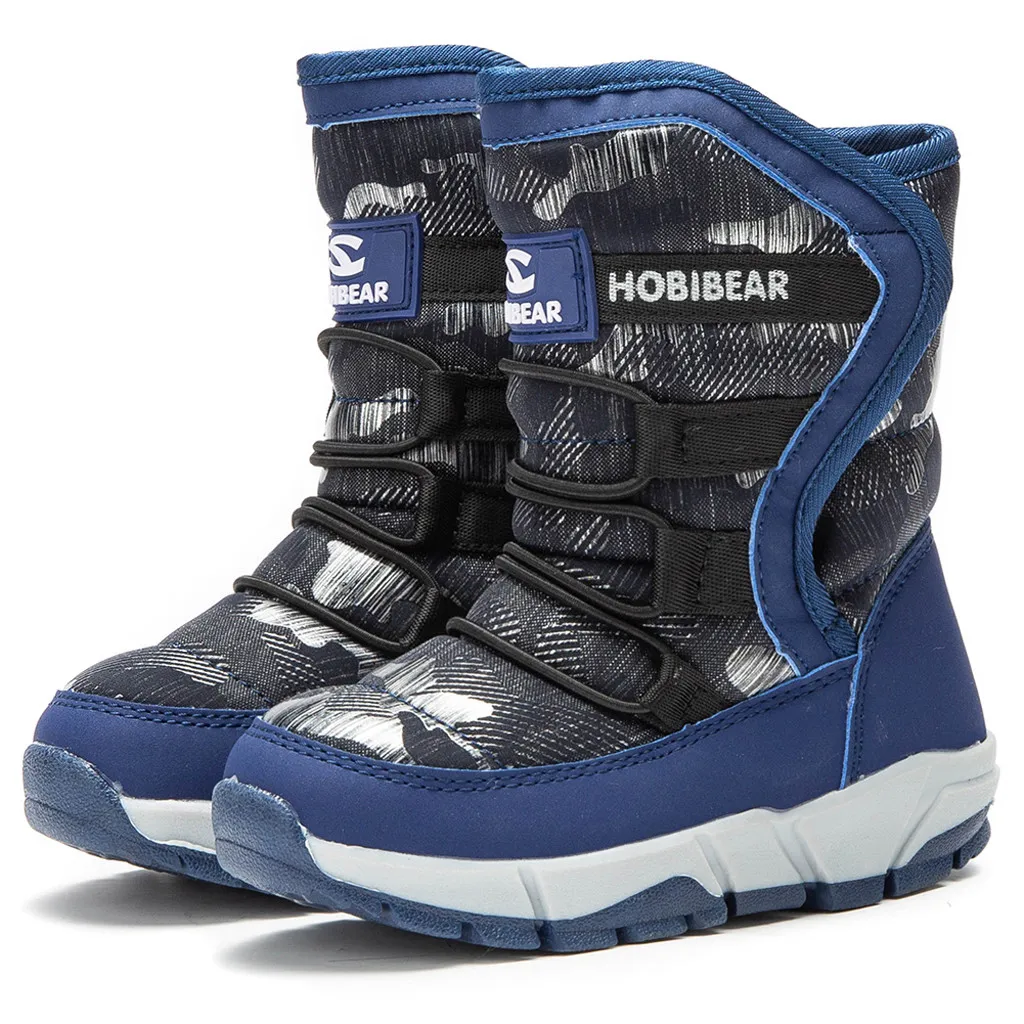 Зимние ботинки для мальчиков и девочек детская обувь зимние теплые