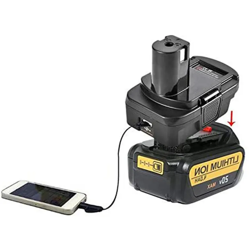 DM18RL адаптер преобразователя батареи USB DM20ROB для RYOBI преобразователь DEWALT 20 в Milwaukee