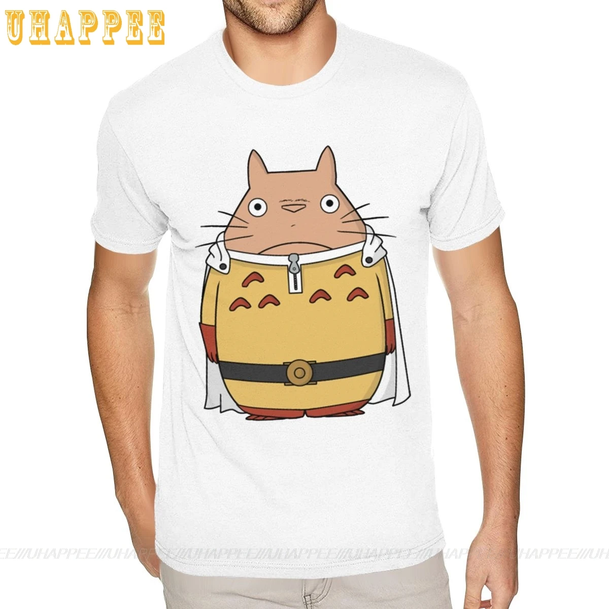 Totoro One Punch Man аниме хлопковая Футболка 3XL для мужчин полосатые футболки|Мужские