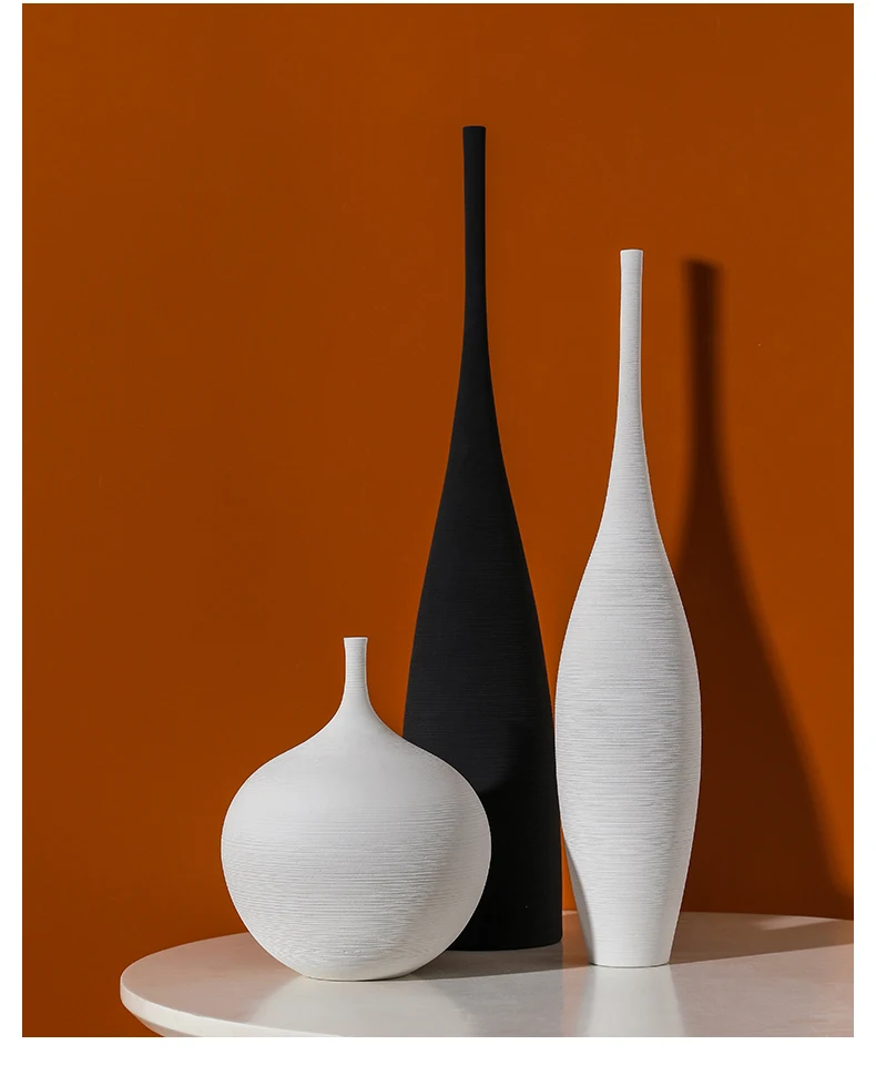 

Minimalist Decorative Ceramic Vases Modern Style Art Geometric Vase Creative Living Room Jarrones Room Decoration EJ50FV