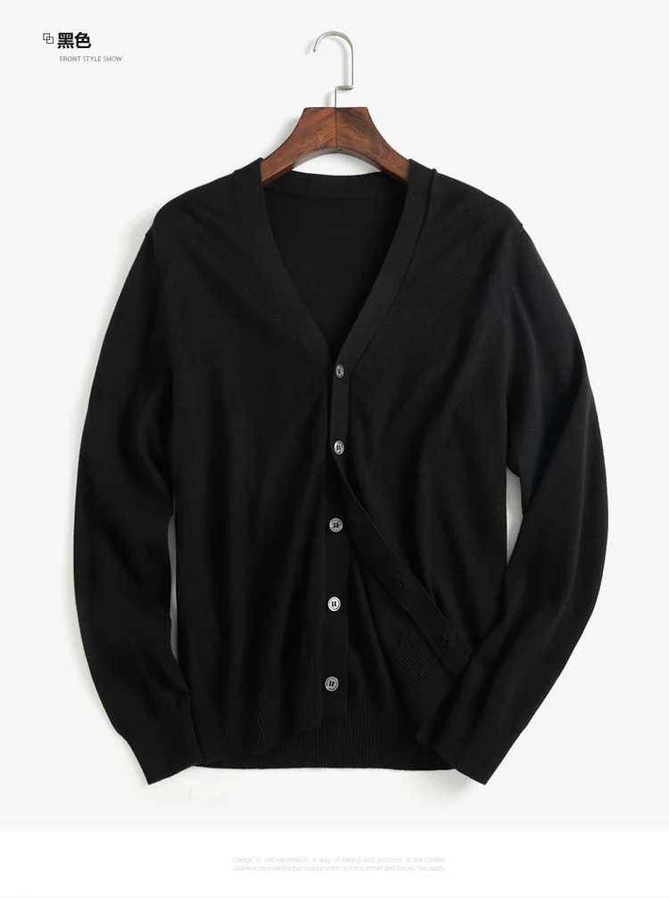 

New V-Neck long sleeve sweater men's autumn knitted cardigan Article No.
