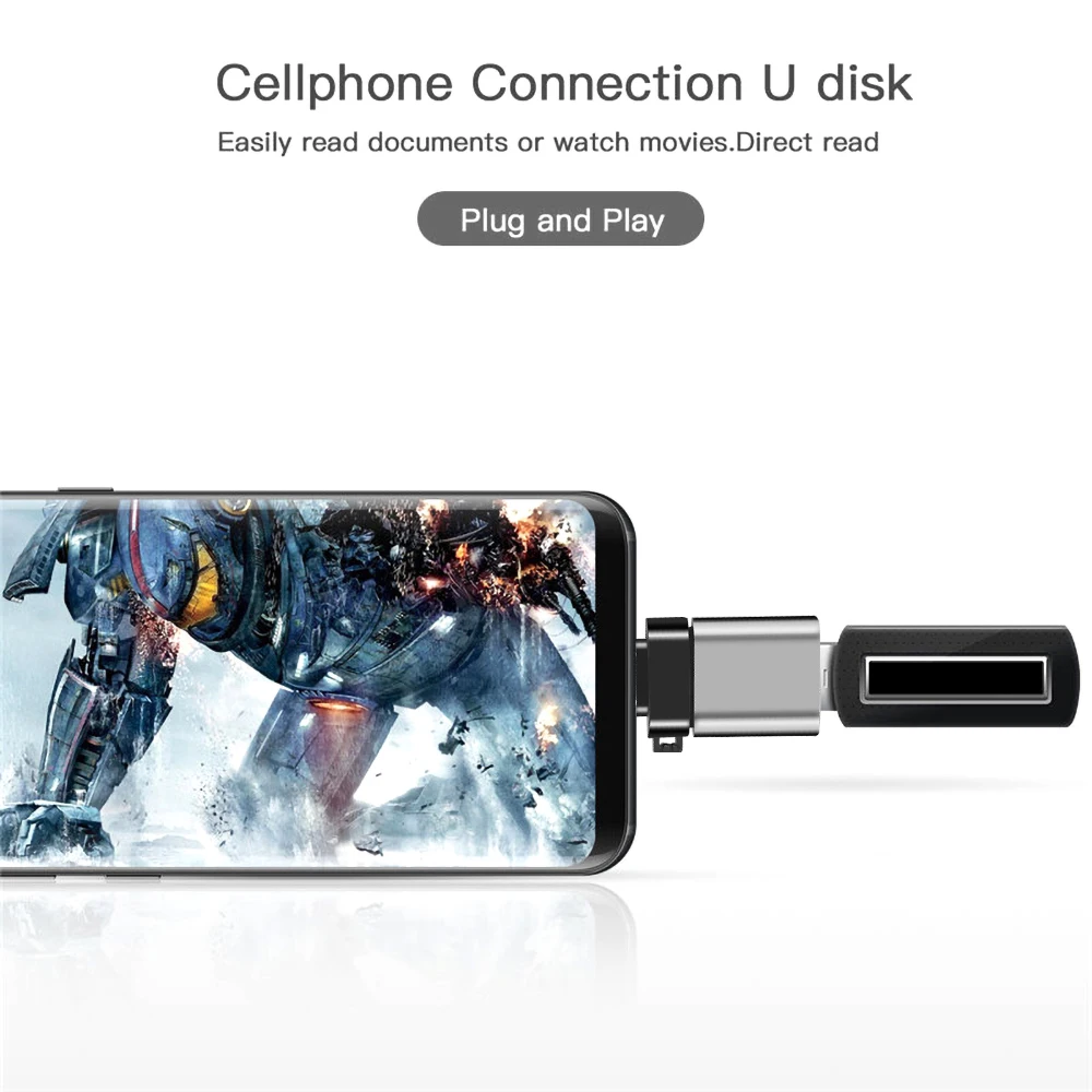 Адаптер USB Type-C OTG переходник для быстрой зарядки и синхронизации данных с 3 0 со