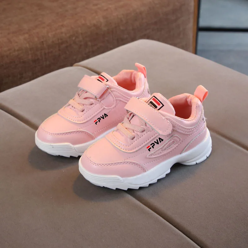 High Quality Casual Leisure Children Casual Shoes Cute Fashion Girls Boys Sneakers Solid Sports Kids Toddlers Tennis enlarge