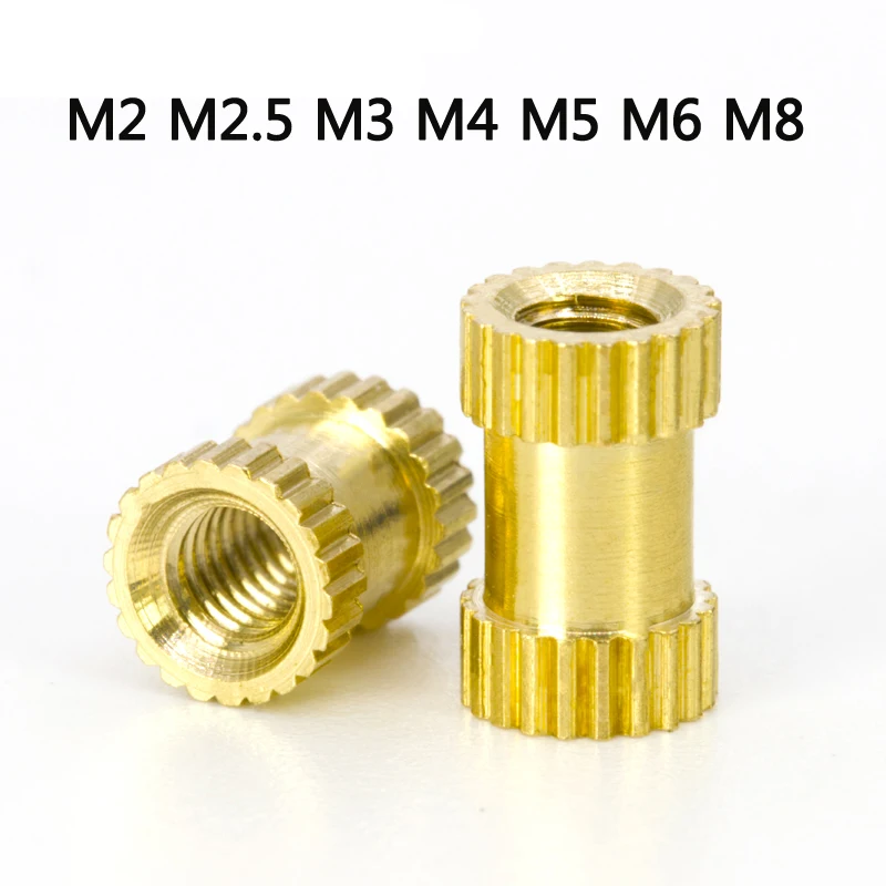 

100 шт., встроенные гайки M2 M2.5 M3 M4 M5 M6 M8