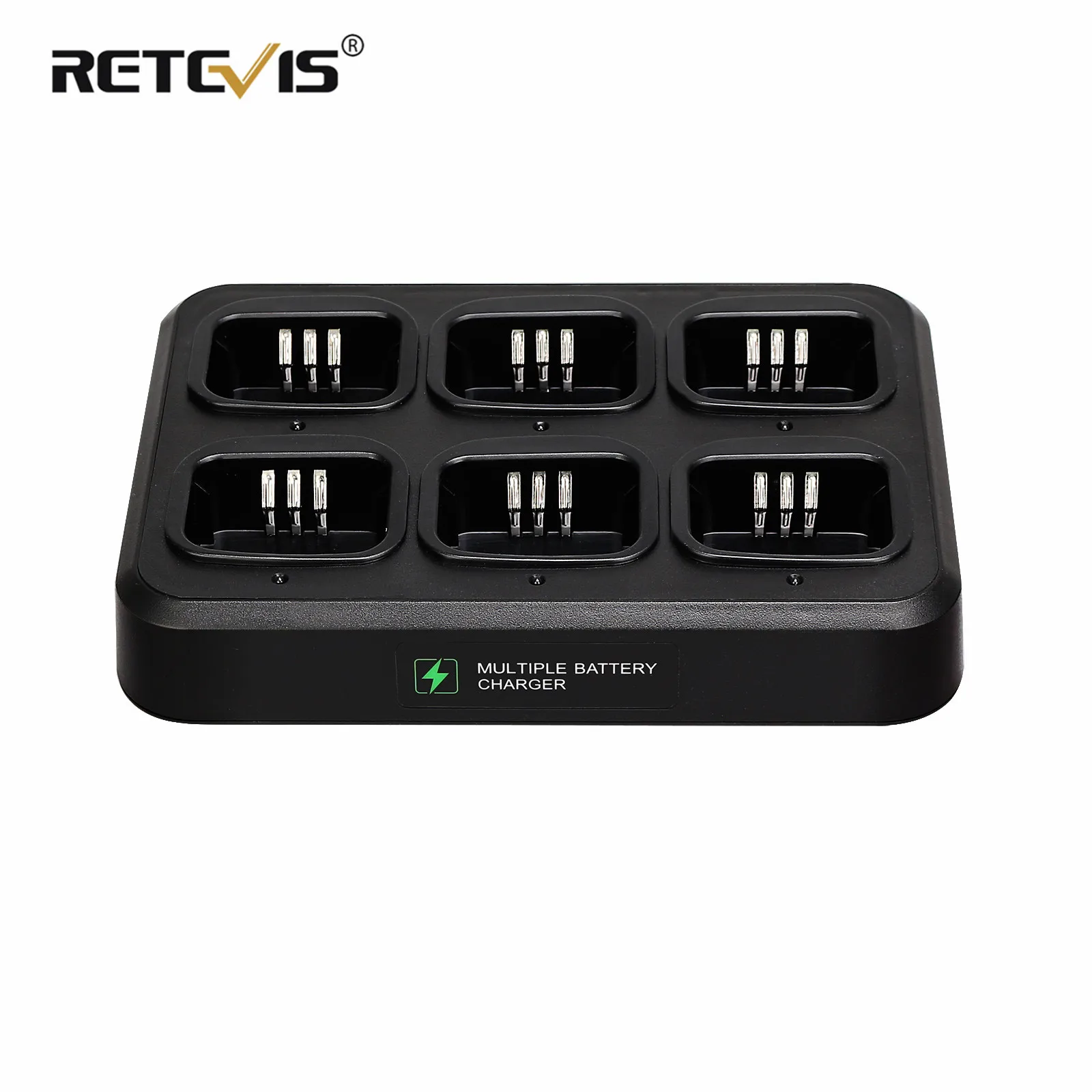 Шестистороннее зарядное устройство Retevis однорядное быстрое для Motorola CP040 EP450 CP380/200