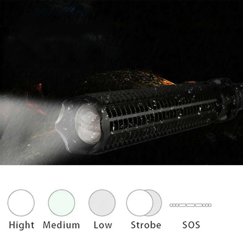 Уличный светодиодный Телескопический фонарь 600LM тактический Бейсбольный