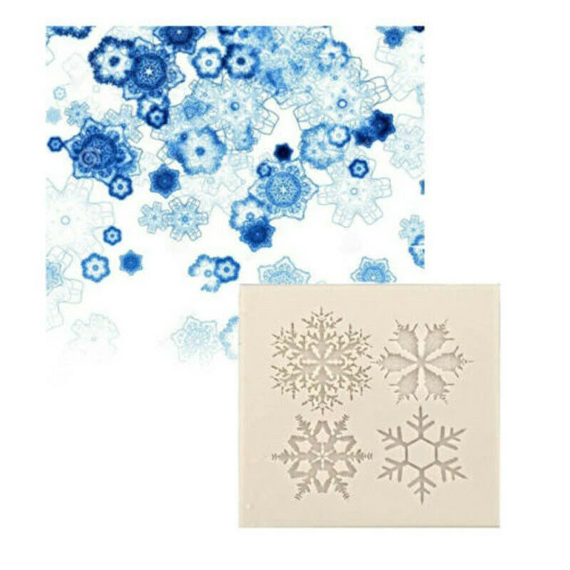 

Snowflake Silicone Mold Heat-resistant DIY 3D Snowflake Pattern Chocolate Fondant Baking Mould Christmas Party Cake Decorations