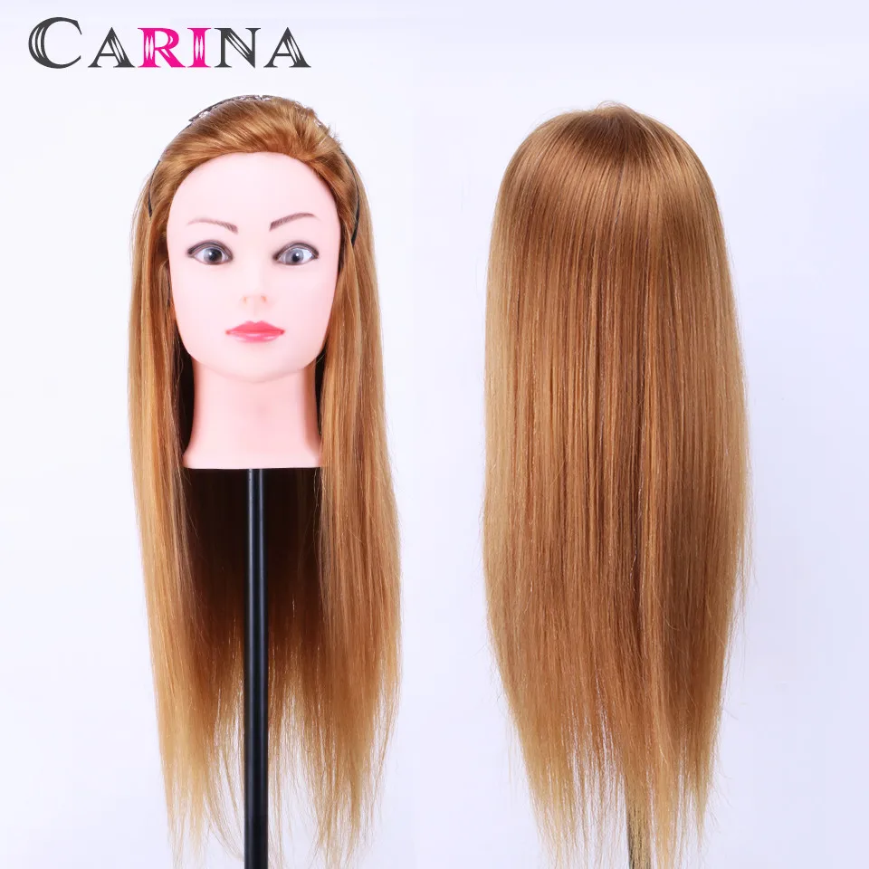 80% золотистые настоящие человеческие волосы манекен голова куклы для