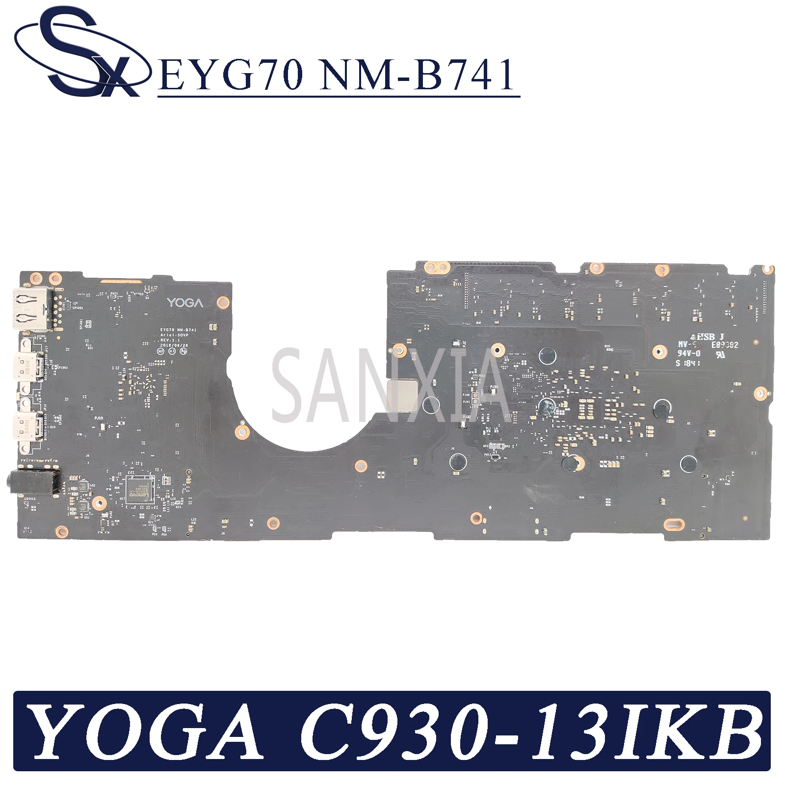 kefu eyg70 nm b741 laptop motherboard for lenovo yoga c930 13ikb original mainboard 8gb ram i7 8550u cpu free global shipping