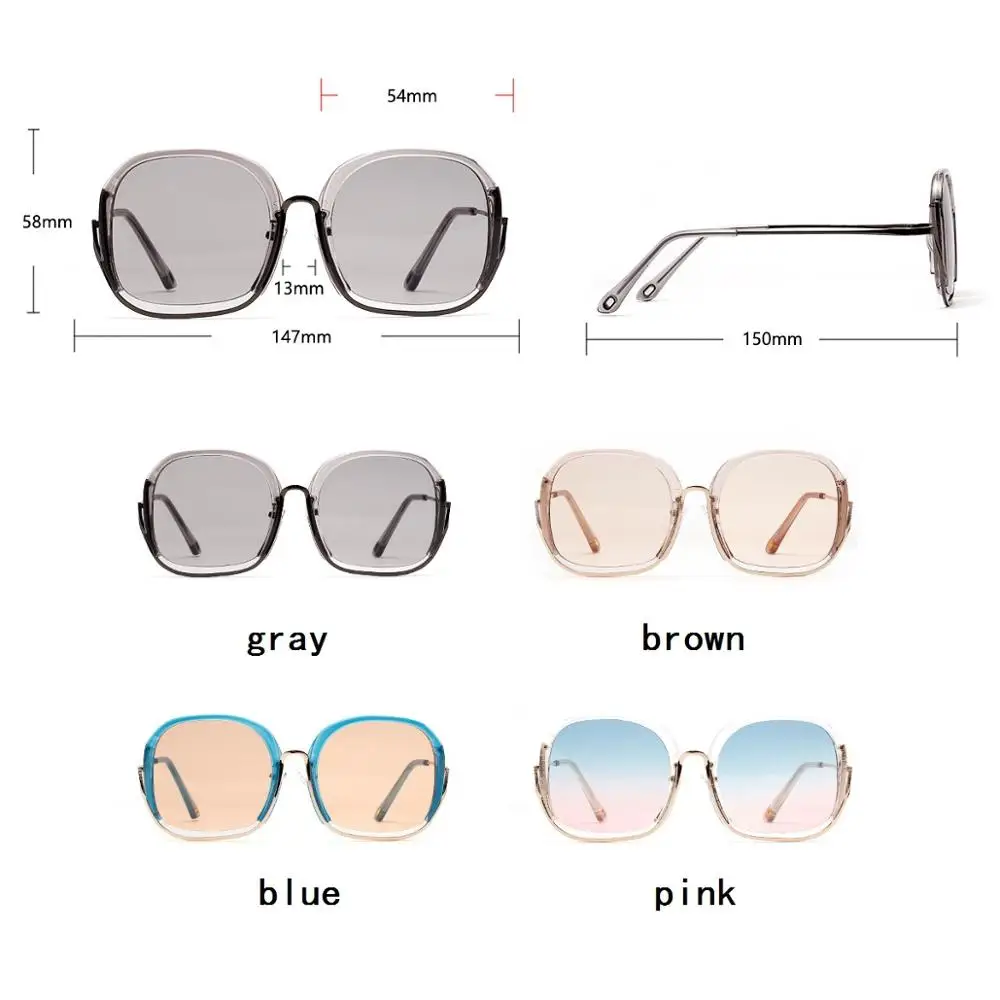 Солнцезащитные очки в винтажном стиле UV400 для мужчин и женщин квадратные большие