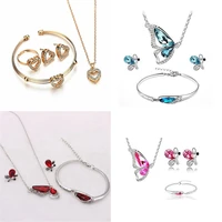 fashion women girls kids xmas jewelry set gift necklace bracelet earrings ring