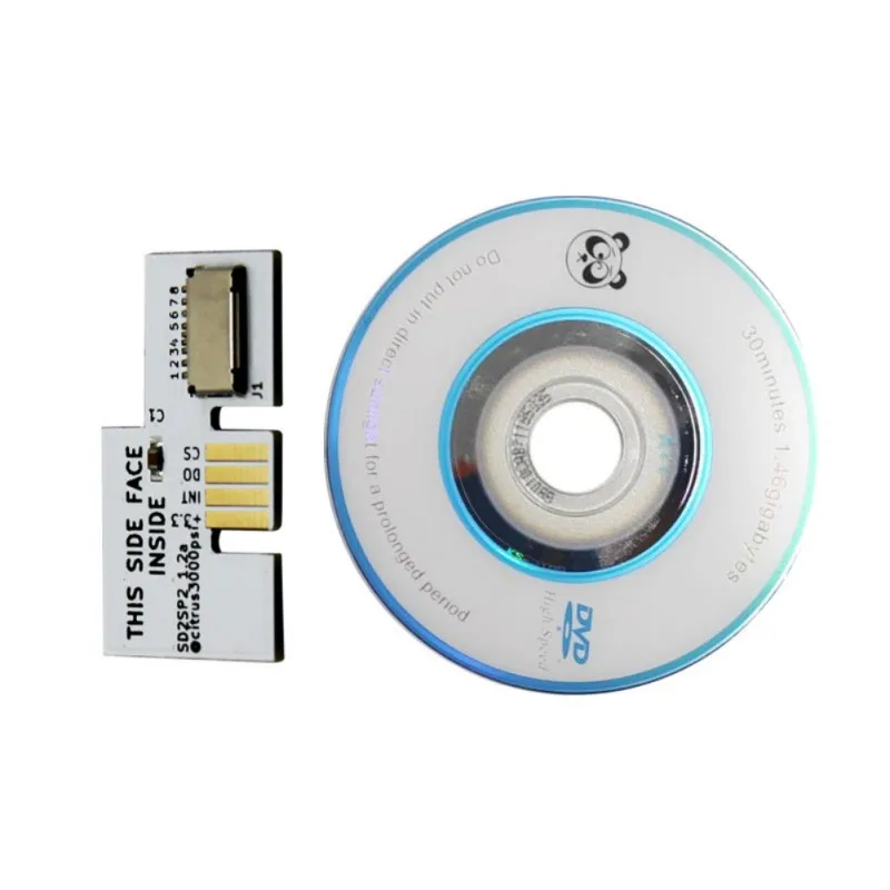Новый запасной адаптер для чтения TF-карт SD2SP2 + Швейцарский мини-DVD-диск Nintendo Gamecube
