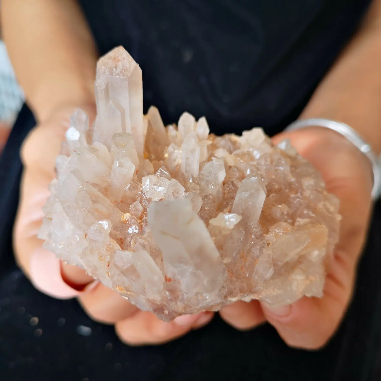 

215g Natural red Quartz Cluster Mineral Crystal Specimen Healing