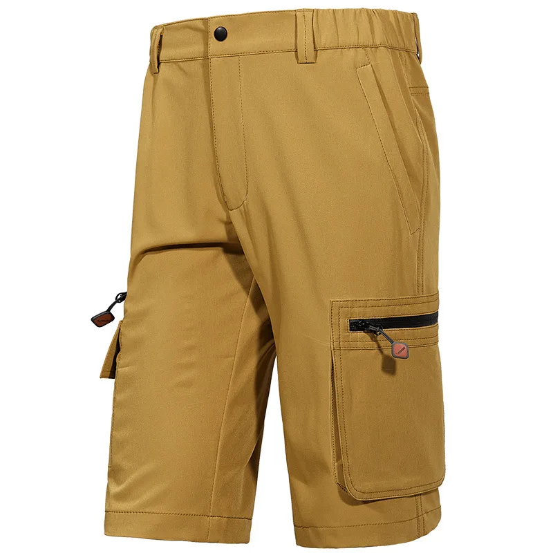 Летние мужские быстросохнущие Пятиточечные брюки повседневные свободные тонкие