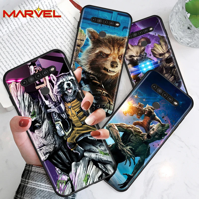 

Rocket Raccoon Marvel for LG G8 G8S G8X V30 V35 V40 V50 V60 ThinQ Q60 K40 K50 K51 K61 K71 K92 K62 K42 Black Phone Case