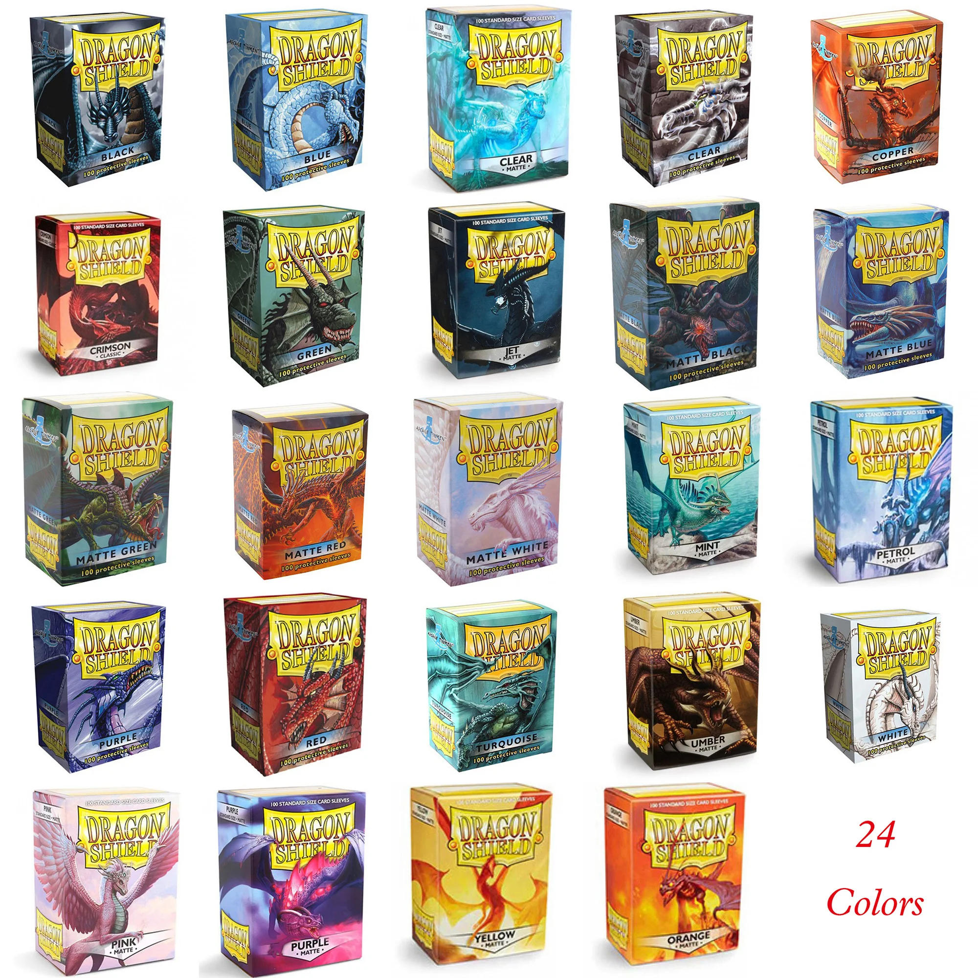 66x91 мм 100 шт./лот цветные матовые карты Demark Dragon Shield Card Sleeve MGT Protector для PKM Star Reals