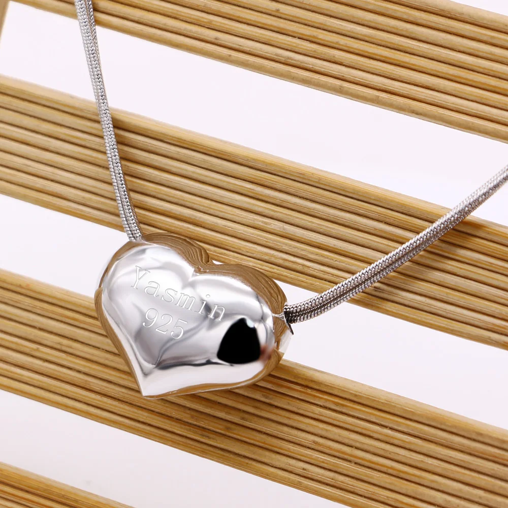 

Charm Choker Necklace Female 925 Sterling Silver Heart Pendant Necklaces for Women 2020 Fashion Jewelry New Arrival
