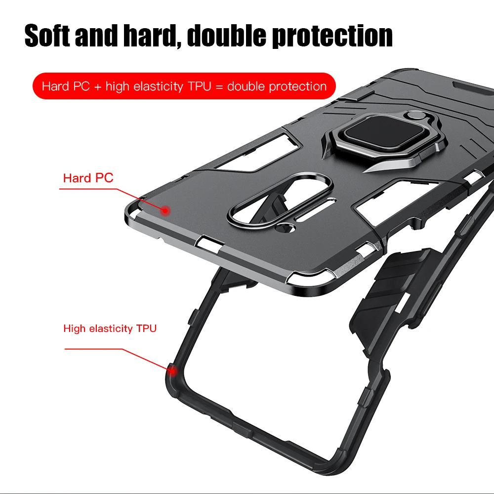 keysion shockproof case for oneplus 8 9 10 pro 9rt 8t 7t pro ring stand back phone cover for oneplus nord 2 ce n10 5g n100 n200 free global shipping
