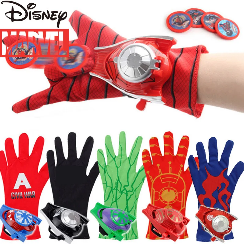 

Marvel Captain America Launcher Gloves Spider-Man Hulk Iron Man Children's Gift Card Shooting Toy toy gun