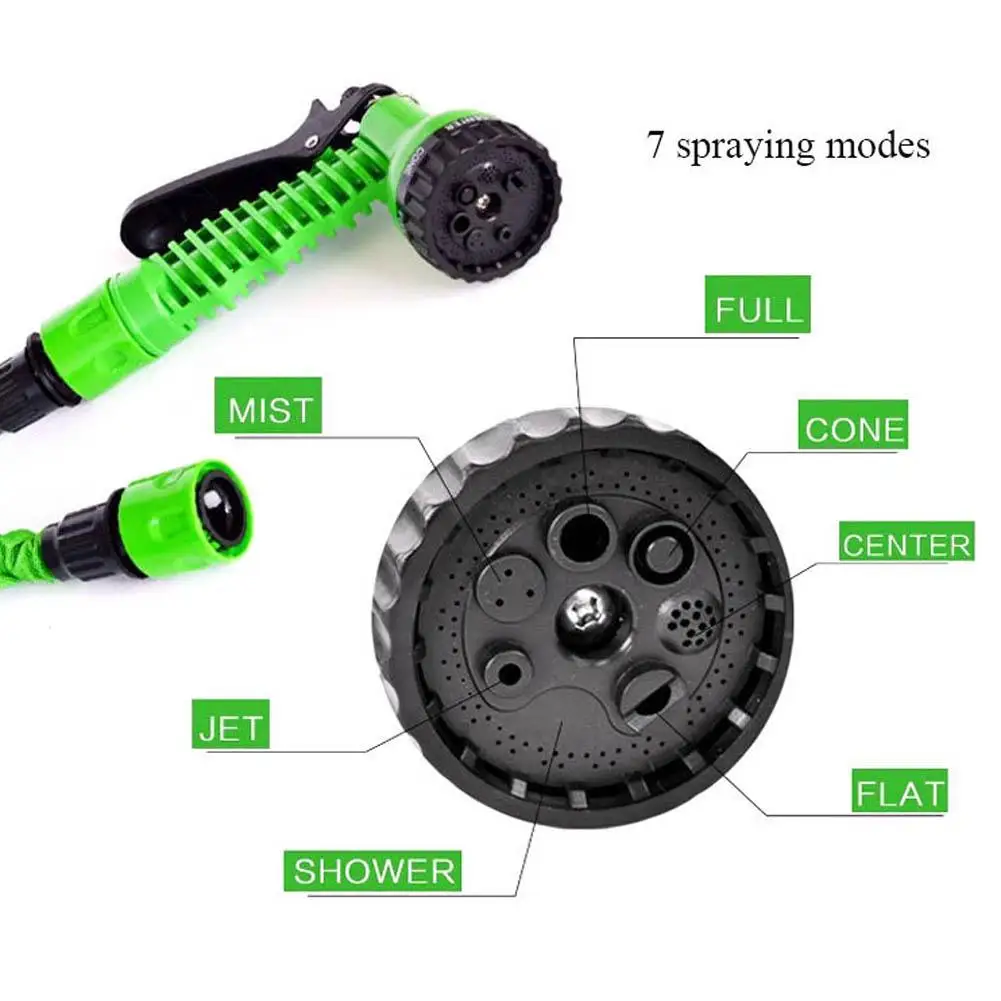 

25FT-250FT Watering Hose Set Expandable Flexible Garden Water Hose Multi Watering Spray Hose Gun Kit For Watering Car Washing