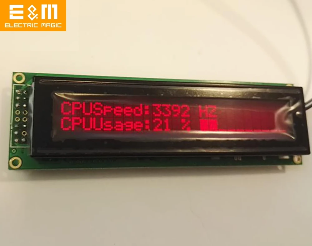 

USB Computer Status Monitoring LCD Display For Aida 64 HTPC Classic 2402 Red Letters Classic Monitor Screen With Software Driver