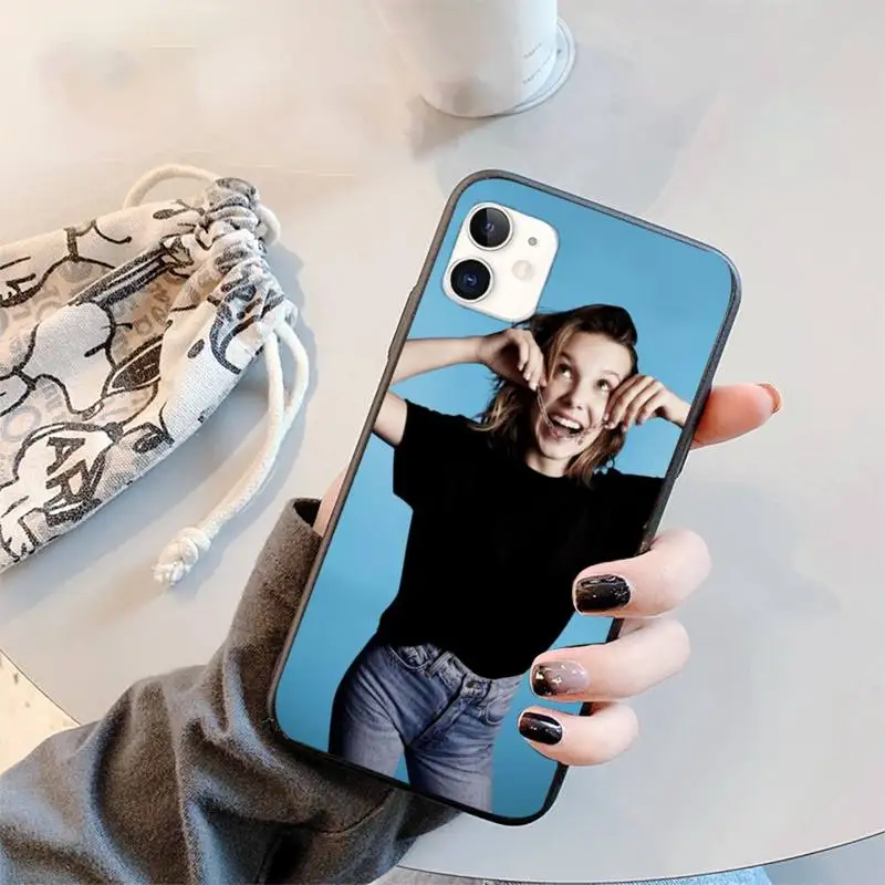 

Millie Bobby Brown Phone Case for iPhone 11 12 mini pro XS MAX 8 7 6 6S Plus X 5S SE 2020 XR