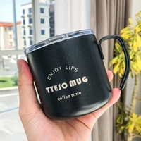 304 stainless steel thermal mug thermos bottle tea tumber thermos man office water cup with handle high end thermal mug tea cup