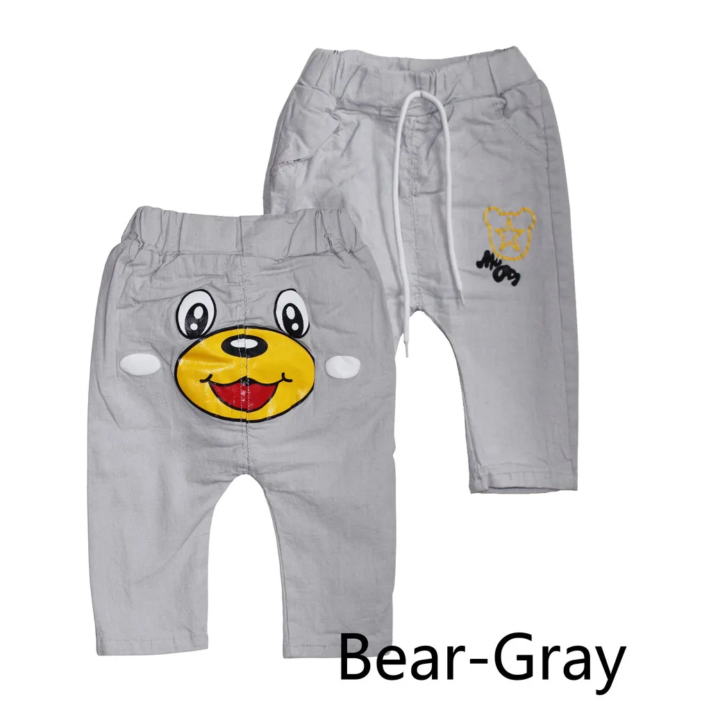 Детские эластичные брюки для мальчиков и девочек хлопковые льняные до колена