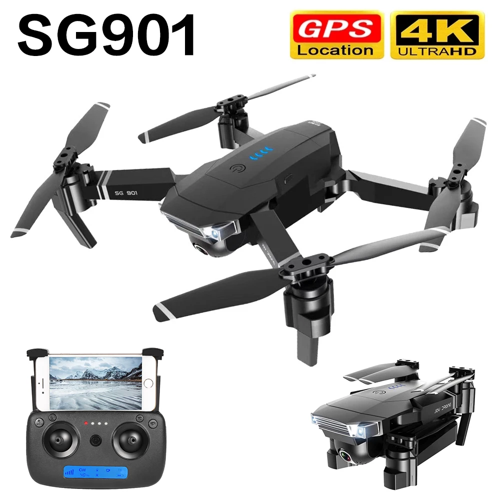 Зверь SG901 GPS Дрон 50X зум 3 осевому гидростабилизатору 4K HD Камера Широкий формат 5G Wi