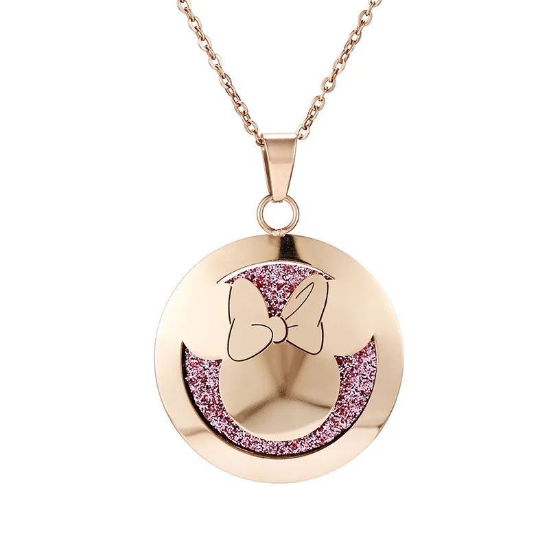 rose gold color 13 Розовое золото цвет эфирные масла диффузор кулон для женщин из нержавеющей стали полый ароматерапия диффузор духи ожерелье - Metal Color: rose gold color 13