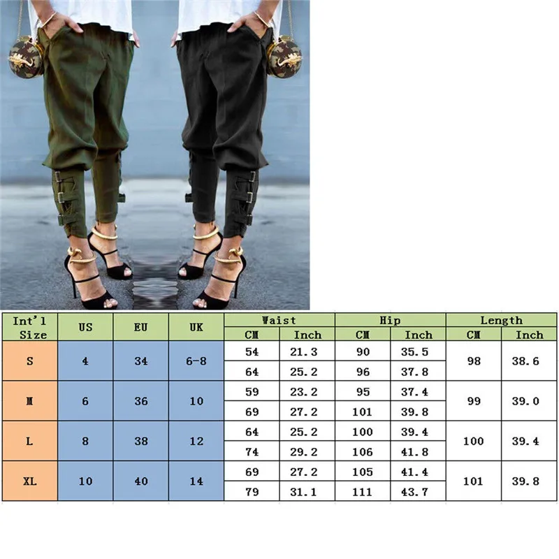 Брюки карго женские с завышенной талией повседневные эластичные длинные брюки