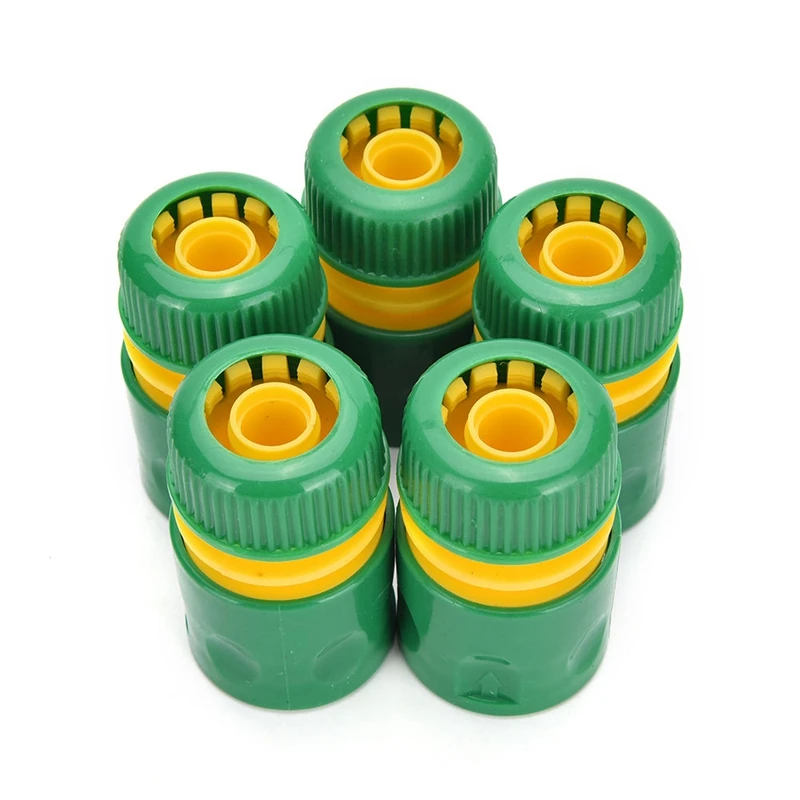 

5Pcs 34Mm 1/2 Inch Hose Pipe Fitting Set Quick Yellow Water Connector Adaptor Garden Lawn Tap Water Pipe Connector