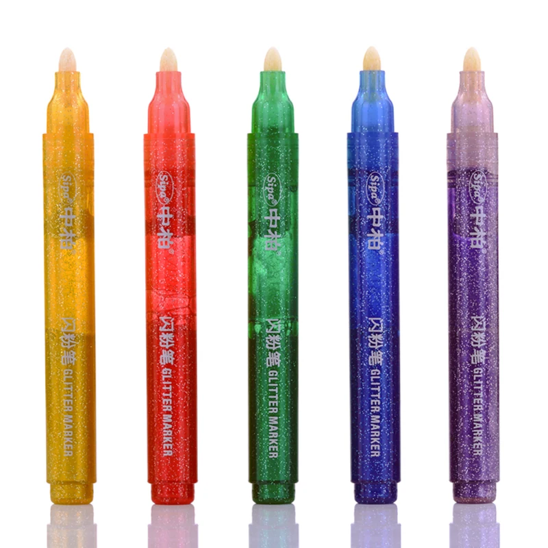 Ручка Cypress со сверкающими акварельными красками ручная роспись Детский рисунок