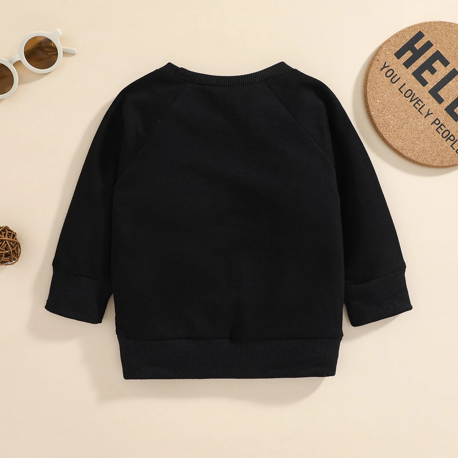 pudcoco Children's Sweater Cute Bear Embroidery Design Long-sleeved Round Neck Warm Breathable Tops 0-4T |