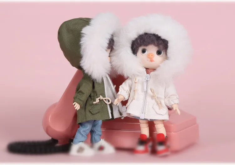 1 шт. [1/12 Кукольное военное пальто со шляпой] OB11 хлопковое шляпой obitsu11 (подходит