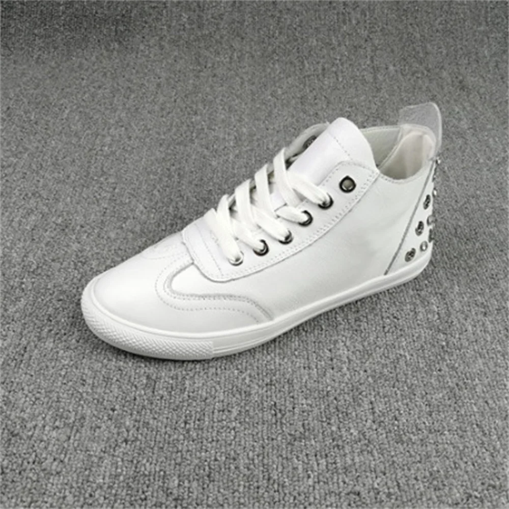 Женская обувь сезон весна-осень Новинка с высоким берцем из натуральной кожи