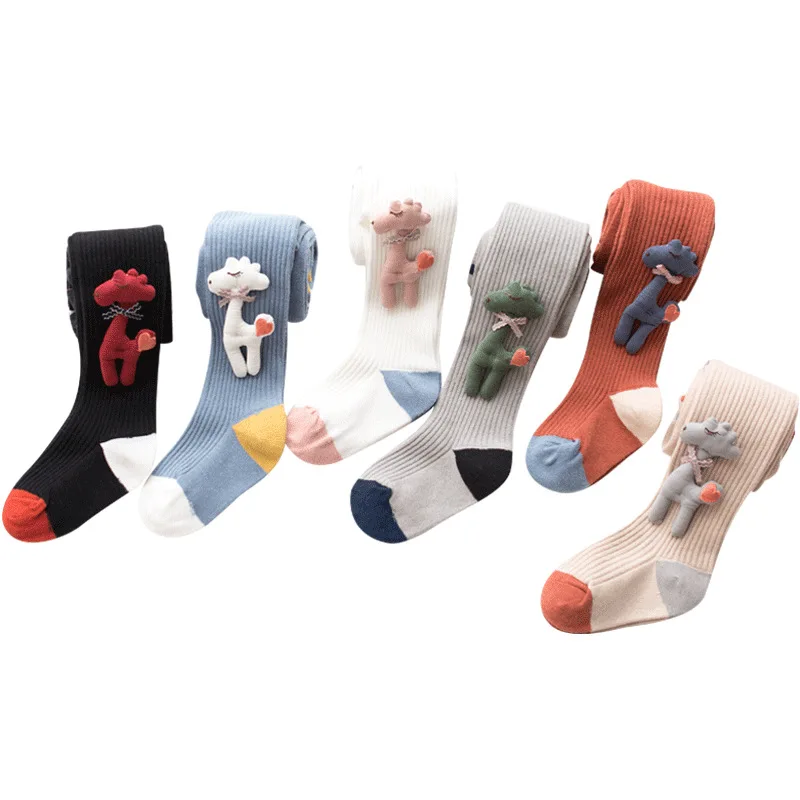 Детские колготки Зимние теплые детские Колготки с рисунком оленя аксессуары для