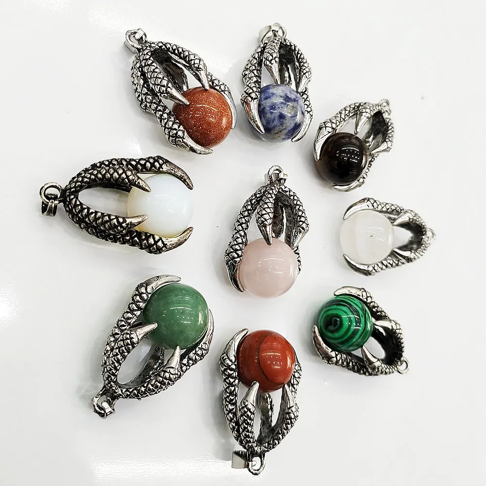 Натуральный Полудрагоценный камень Коготь Дракона Бог бисер Ретро стиль кулон