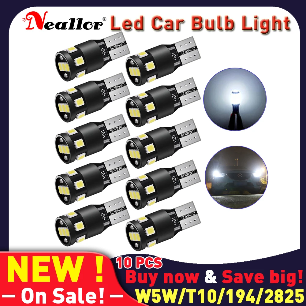 

W5w T10 Led Canbus Super Bright 5w5 194 168 License Plate Side Lights Trunk Parking Bulb On Car Interior Diode Lamps For Auto Vw