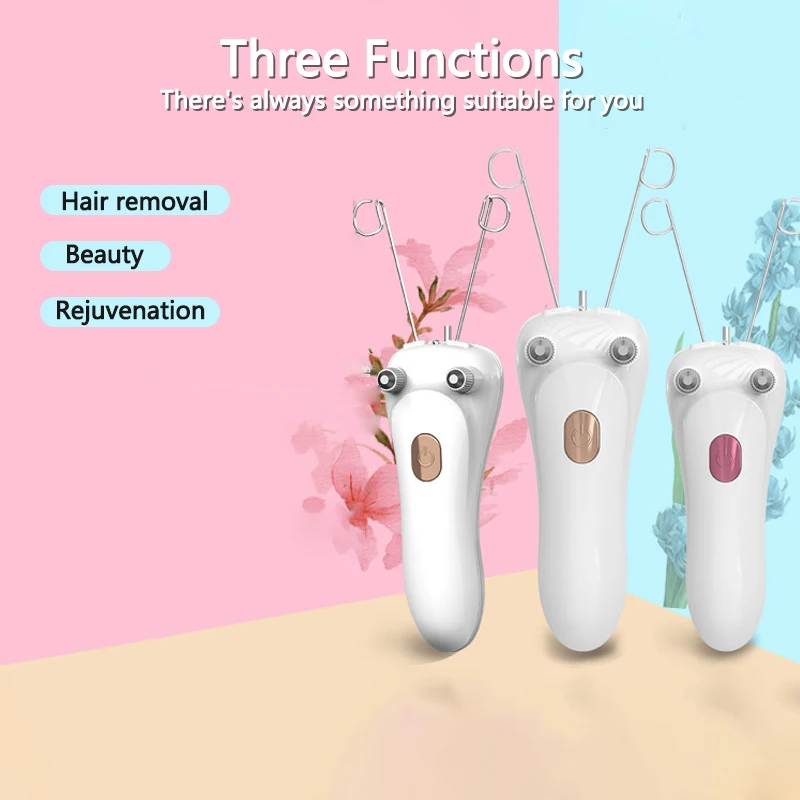 Electric Epilator Body Facial Leg Hair Removal Growth Inhibitor Women Effective Defeatherer Cotton Thread Depilator | Бытовая техника