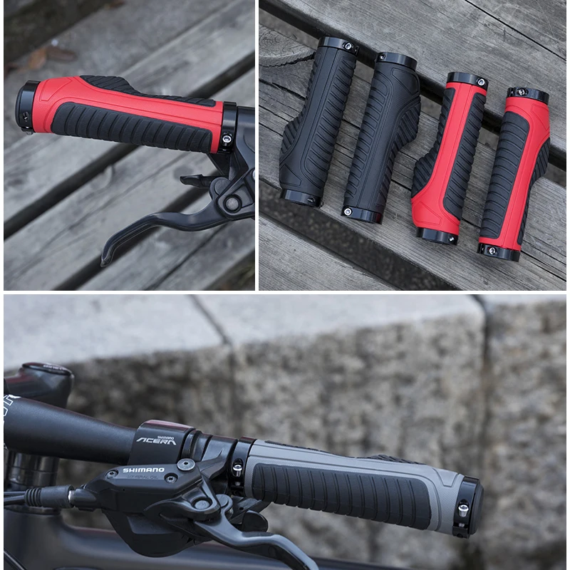 Велосипедные ручки ROCKBROS Нескользящие из резины с двойным замком ударопрочные