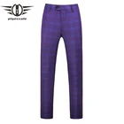 Бренд Plyesxale, синие, хаки, фиолетовые Мужские строгие брюки, деловые Костюмные брюки большого размера, весна-осень 2021, офисные брюки P35