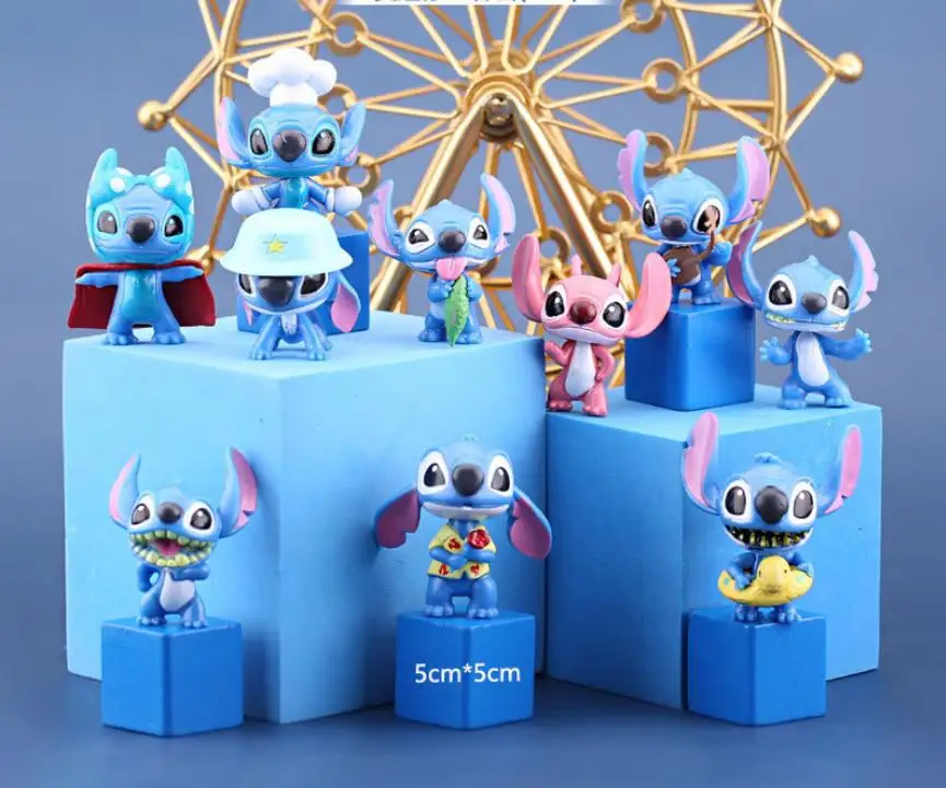 Фигурки героев из винила Лило Стич коллекционные модели игрушки для детей