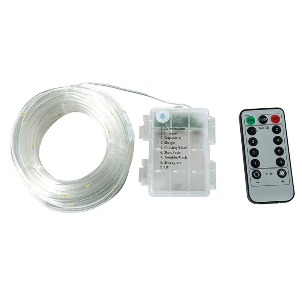 100 светодиодный светильник с питанием от батареи веревочный дистанционным