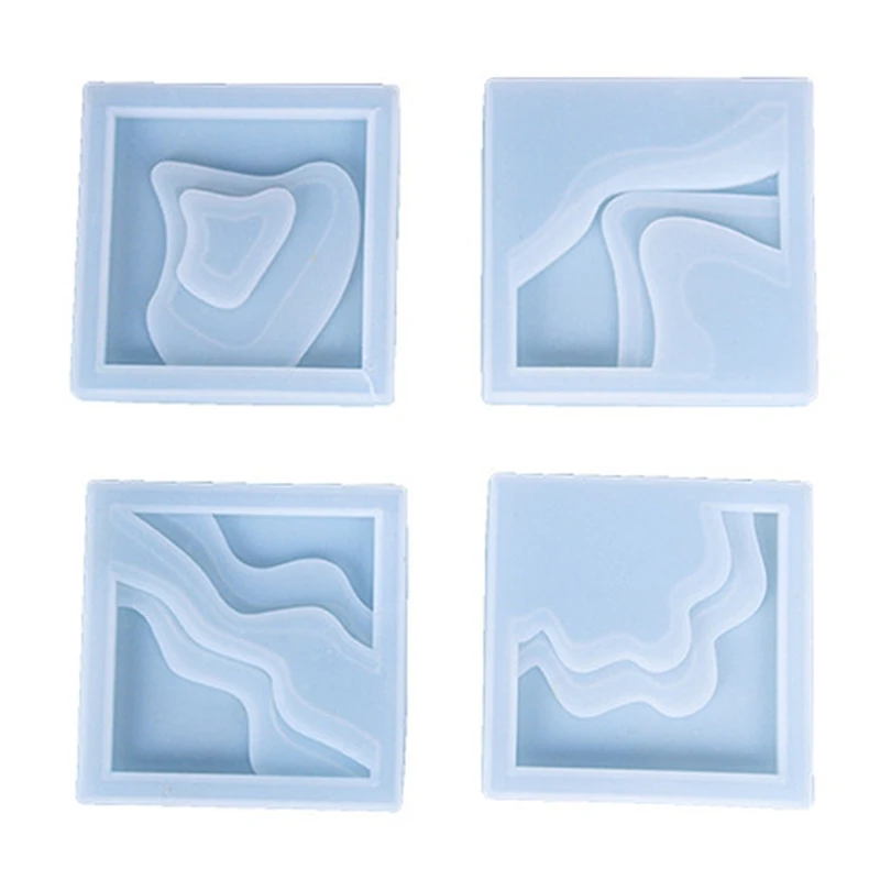 

Square Island Coaster Epoxy Resin Mold DIY Crafts Jewelry Cup Mat Silicone Mould