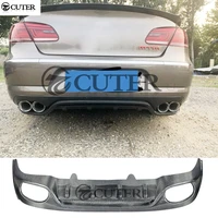 cc carbon fiber rear bumper diffuser four out exhaust lip for volkswagen cc abt style body kit 13 up