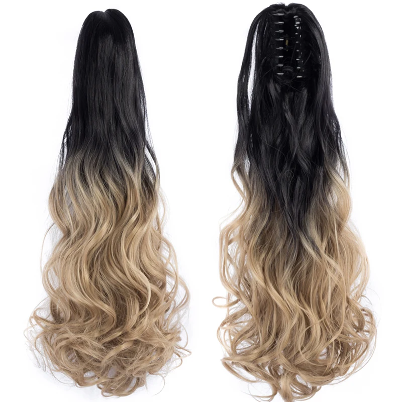 XJBB синтетические женские удлинители волос с зажимом для конского хвоста хвост