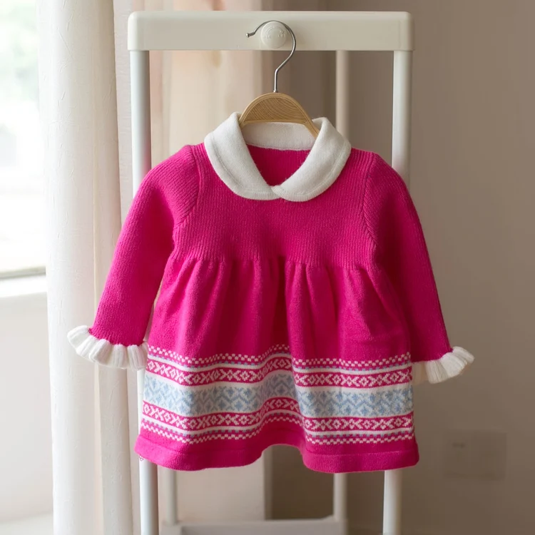 Хлопковое платье-свитер для девочек коллекция 2019 года сезон осень-зима детская