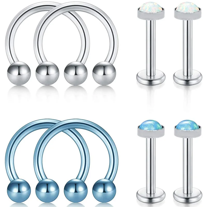 JFORYOU кастилаж Tragus Earrings 16G кольцо для губ из нержавеющей стали Rook Helix серьги