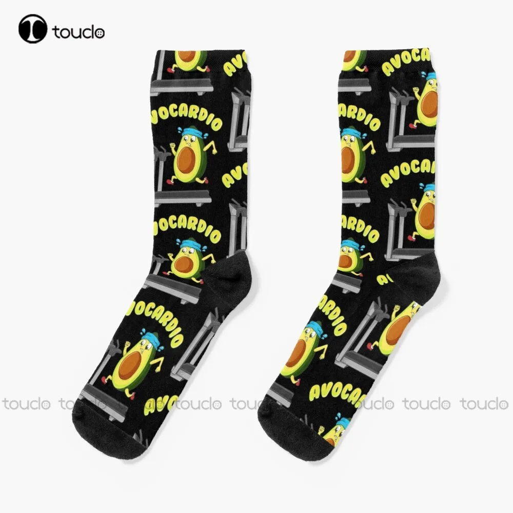 

Cute & Funny Avo-Cardio Avocado Cardio Gym Pun Socks Cotton Socks For Women Personalized Custom Unisex Adult Teen Youth Socks